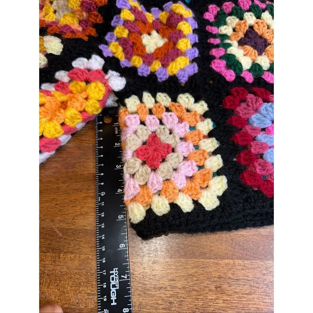 GRANNY SQUARES CROCHET KNIT ROMPER - Picture 9 of 9